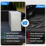 Maeklon Truck Bed Tool Box with 5-Drawer Slides, Heavy Wall Aluminum Truck Bed Tool Box, Lockable Tool Chest Storage for Pickup, Jobsite and Side Trucks, Silver