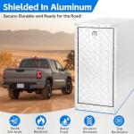 Maeklon Truck Bed Tool Box with 5-Drawer Slides, Heavy Wall Aluminum Truck Bed Tool Box, Lockable Tool Chest Storage for Pickup, Jobsite and Side Trucks, Silver