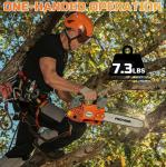 PROYAMA 26CC 2-Cycle Top Handle Gas Powered Small Chainsaw 12 Inch Petrol Handheld Cordless Chain Saw for Tree Wood Cutting with 2 chains(12inch)