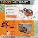 PROYAMA 26CC 2-Cycle Top Handle Gas Powered Small Chainsaw 12 Inch Petrol Handheld Cordless Chain Saw for Tree Wood Cutting with 2 chains(12inch)