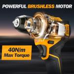 Aowei Cordless Drill Set/Driver, 20V Electric Power Drill With Battery And Charger, 40N Torque, 20+1 Settings, 2 Batteries,3/8-Inch Keyless Chuck, Driver Bits Kit, LED Light