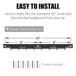 UNITEDPOWER Wall Mounted Power Tool Organizer Holder, Heavy Duty Utility Storage Rack for Battery Powered Hand Tools, Cordless Drill Rack, Workshop, Shed, Garage