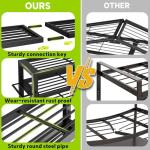 Large Power Tool Organizer Wall Mount with Charging Station, 8 Outlet Power Strip, 4 Layers 8 Drill Holder Heavy Duty Metal Tool Storage Loads 420lbs with Screwdriver Holder, Utility Racks for Garage