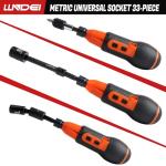 LLNDEI 31Pcs Electric Screwdriver, 4V Cordless Screwdriver Rechargeable with 15PCS Bits & 11PCS 1/4" Sockets, Power Screwdriver with Extension Bar, Adapters and Universal Joint.