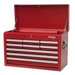 Workington Professional Industrial Portable Metal Tool Chest with 9 Drawers, 26" 9-Drawer Tool Chest Cabinet with Ball Bearing Drawer Slides, Steel Tool Storage Box Organizer 4016 Red
