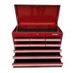 Workington Professional Industrial Portable Metal Tool Chest with 9 Drawers, 26" 9-Drawer Tool Chest Cabinet with Ball Bearing Drawer Slides, Steel Tool Storage Box Organizer 4016 Red