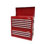 Workington Professional Industrial Portable Metal Tool Chest with 9 Drawers, 26" 9-Drawer Tool Chest Cabinet with Ball Bearing Drawer Slides, Steel Tool Storage Box Organizer 4016 Red