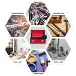 Jack Boss Metal Tool Box Steel 16" Inch Tool Organizer Box Durable Portable Tool Storage with Alum Alloy Handle Double-Lock Toolbox & Removable Tray …