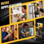 Cordless Impact Driver for Dewalt 20V Battery, Brushless 1/4" Impact Driver, 3-Speed(0-3250 RPM), 3800 IPM Power Impact Drill with LED Light, for Home Improvement Tasks(no battery)