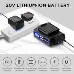 AVID POWER 20V MAX Lithium lon Cordless Drill Set, Power Drill Kit with Battery and Charger, 3/8-Inch Keyless Chuck, Variable Speed, 16 Position and 22pcs Bits (Blue)