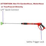 Tool Daily Deluxe Pressure Washer Gun, with Replacement Wand Extension, 5 Nozzle Tips, M22 Fitting, 40 Inch, 5000 PSI