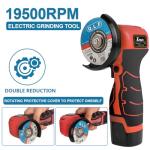 ZFULVO Cordless Brush Angle Grinder Kit, 19500rpm Mini Electric Angle Grinding Tool with 2pcs 16.8V 2000mAh Batteries and 5-Cutting Discs, Grinder Handheld Cutter for Metal Wood