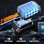 MAGSEN 1/2 inch Cordless Impact Wrench, 900Ft-lbs (1200N.m) High Torque Brushless Impact Gun,3800RPM,2x4000mAh Battery, 5 Sockets,LED Light,Electric Impact Motor Variable Speeds for Car/Mower/Pickup