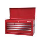 Workington Portable Metal Tool Chest with 6 Drawers, 24" 6-Drawer Tool Chest Cabinet with Ball Bearing Drawer Slides, Steel Tool Storage Box Organizer 4005 Red