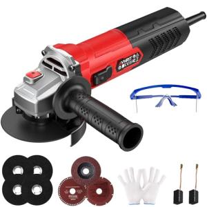 Avhrit Angle Grinder 10 Amp, 4-1/2 inch Power Angle Grinder Tools with 13000 RPM, 1200W Small Angle Grinder for Cutting, Grinding, Polishing
