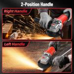 Avhrit Angle Grinder 10 Amp, 4-1/2 inch Power Angle Grinder Tools with 13000 RPM, 1200W Small Angle Grinder for Cutting, Grinding, Polishing