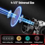 Avhrit Angle Grinder 10 Amp, 4-1/2 inch Power Angle Grinder Tools with 13000 RPM, 1200W Small Angle Grinder for Cutting, Grinding, Polishing