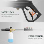 Giraffe Tools Wall Mounted Pressure Washer with 100ft Detachable Hose, Max 2900 PSI 2.2 GPM Electric Power Washer with 1800W Motor, Automatic Rewind, Any Length Locky