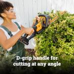 WORX 22" Cordless Hedge Trimmer, Electric Hedge Trimmer with Dual-Action Blades, Lightweight Bush Trimmer with 4.4 LBS, Battery & Charger Not Included, WG261.9