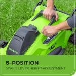 Greenworks 40V 16" Brushless Cordless (Push) Lawn Mower (75+ Compatible Tools), 4.0Ah Battery and Charger Included