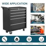 Loumernhant 5-Drawer Rolling Tool Chest, Heavy Duty Tool Storage Cabinet with Drawers & Locking Mechanism & Wheels, Multifunctional Utility Tool Storage Chest Organizer for Warehouse, Repair Shop.