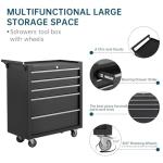 Loumernhant 5-Drawer Rolling Tool Chest, Heavy Duty Tool Storage Cabinet with Drawers & Locking Mechanism & Wheels, Multifunctional Utility Tool Storage Chest Organizer for Warehouse, Repair Shop.