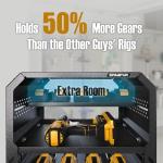 Spampur Power Tool Organizer Wall Mount with 4 Power Outlets & Charging Station &420lbs Capacity, Tool Battery storage, Metal Heavy Duty Wall Mounted Drill Holder for Garage Workshop, Men Gifts