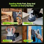 5-Inch Random Orbital Sander, Toolok 3Amp Electric Palm Sander with 6 Variable Speeds 6000-13000 OPM, Dust Bag & Vacuum Adapter, 15 Sandpapers for Woodworking, Furniture Refinishing & Paint Removal