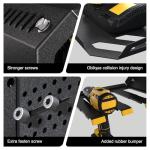 Spampur Power Tool Organizer Wall Mount with 4 Power Outlets & Charging Station &420lbs Capacity, Tool Battery storage, Metal Heavy Duty Wall Mounted Drill Holder for Garage Workshop, Men Gifts