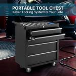 Loumernhant 5-Drawer Rolling Tool Chest, Heavy Duty Tool Storage Cabinet with Drawers & Locking Mechanism & Wheels, Multifunctional Utility Tool Storage Chest Organizer for Warehouse, Repair Shop.