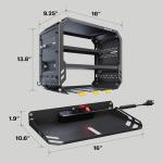 Spampur Power Tool Organizer Wall Mount with 4 Power Outlets & Charging Station &420lbs Capacity, Tool Battery storage, Metal Heavy Duty Wall Mounted Drill Holder for Garage Workshop, Men Gifts