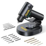 Fanttik K2 Ultra Power Drill, Cordless Drill/Driver, 3/8'' Keyless Chuck, Max. 30 N.m, Max. 1250 RPM, TapSwitch Gear Change, 2.5AH Rechargeable Battery, Tool Kit for Home DIY Projects