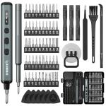 STREBITO Mini Electric Screwdriver, 67 in 1 Electric Screwdriver Kit - 50 S2 Preicison Bits, 5 Torque Settings, Organized Storage, Mini Power Screwdriver Rechargeable Tool Kit for PC Electronics