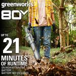 Greenworks 80V (730 CFM / 170 MPH) Cordless Brushless Axial Leaf Blower, Everyday Yard Cleanup for Driveways & Patios, Lightweight, Battery and Charger not included