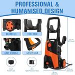 Pressure Washer, Power Washer with Foam Cannon, 4500PSIIMAX, High Pressure Cleaning Machine with Quick Connect Nozzles and 25FT Pressure Hose for Car Patio Driveway Home Outdoor