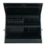 Montezuma – ME300B – 30-Inch Portable TRIANGLE Toolbox – Multi-Tier Design – 16-Gauge Construction – SAE and Metric Tool Chest – Weather-Resistant Toolbox – Lock and Latching System, Black, 30" Wide x 15" Deep