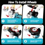 CAMXTOOL Cordless Angle Grinder with 2×4.0Ah Battery, 4-1/2" Brushless Battery Powered Grinder, 4 Variable Speed Power 8500 RPM For Metal Cutting Grinding & Polishing