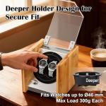 Watch Winder Smith Real Bamboo Double Watch Winders for Automatic Watches, Precision Engineered Quiet 4 Modes Rotation and Dual Power Flexibility​ AC/DC