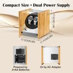 Watch Winder Smith Real Bamboo Double Watch Winders for Automatic Watches, Precision Engineered Quiet 4 Modes Rotation and Dual Power Flexibility​ AC/DC