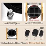 Watch Winder Smith Real Bamboo Double Watch Winders for Automatic Watches, Precision Engineered Quiet 4 Modes Rotation and Dual Power Flexibility​ AC/DC