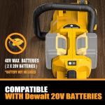 DDKUN 16-Inch Brushless Cordless Chainsaw, 40V (2 x 20V MAX) Battery Chain Saw Compatible DeWal Battery,Ideal for Wood/Tree Cutting, Pruning,(Tool Only)