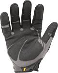 Ironclad Heavy Utility Work Gloves HUG, High Abrasion Resistance, Performance Fit, Durable, Machine Washable, (1 Pair), LARGE, Black & Grey