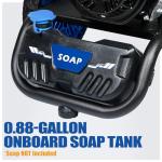TOOLCY 3400 PSI Gas Pressure Washer, 2.8 GPM Gas Powered Power Washer with Soap Tank, Reinforced Pump & 212cc OHV Engine, 35 FT Pressure Hose, Quick Connect Swivel Pressure Gun, 5 Nozzles for Homes