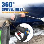 TOOLCY 3400 PSI Gas Pressure Washer, 2.8 GPM Gas Powered Power Washer with Soap Tank, Reinforced Pump & 212cc OHV Engine, 35 FT Pressure Hose, Quick Connect Swivel Pressure Gun, 5 Nozzles for Homes