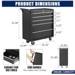 Rolling Tool Chest, 5 Drawers Tool Storage Cabinet with Wheels, Portable Tool Cabinet Organizer with Locking System & Drawer Liners,Universal Lockable Wheels, Tool Storage Cart for Garage, Workshop