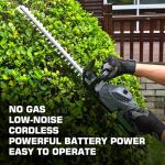 20-Inch Cordless Hedge Trimmer, Electric Handheld Bush Trimmer, 180° Rotatable Handle, with 2pack Battery and Charger (WHT52)