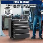 Rolling Tool Chest, 5 Drawers Tool Storage Cabinet with Wheels, Portable Tool Cabinet Organizer with Locking System & Drawer Liners,Universal Lockable Wheels, Tool Storage Cart for Garage, Workshop