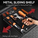 YITAMOTOR Heavy Duty Aluminum Truck Bed Tool Boxes 49 Inch with Sliding Shelf, Diamond Plate ToolBox for Pick Up Truck RV Trailer, Chest Storage Organizer with Lock and Keys