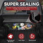 YITAMOTOR Heavy Duty Aluminum Truck Bed Tool Boxes 49 Inch with Sliding Shelf, Diamond Plate ToolBox for Pick Up Truck RV Trailer, Chest Storage Organizer with Lock and Keys