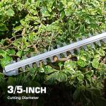 20-Inch Cordless Hedge Trimmer, Electric Handheld Bush Trimmer, 180° Rotatable Handle, with 2pack Battery and Charger (WHT52)